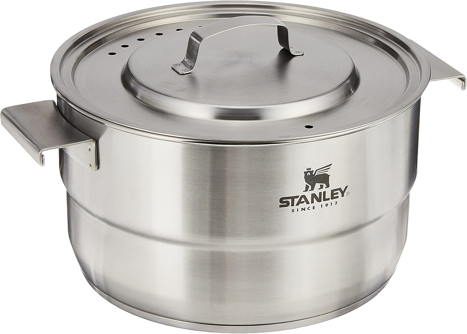 Stanley Even Heat Camp Pro Cookset, 11-Piece Camping Cookware Set with Stainless Steel Pots and Pans, Utensils, Lids, and Cooking Accessories
