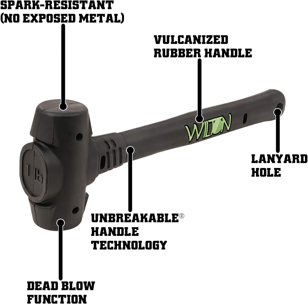 Wilton B.A.S.H 14" Dead-Blow Hammer, 1-1/2 Lb (55114) Pack of 2