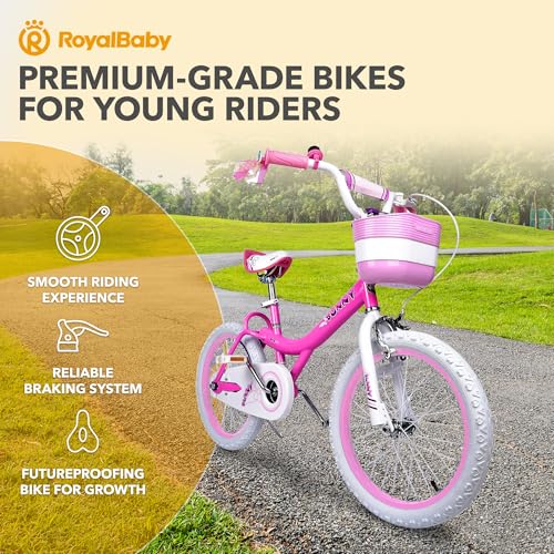 Royalbaby Princess Girls Kids Bike 12 14 16 18 20 Inch Children Bicycle with Basket for Age 3-12 Years