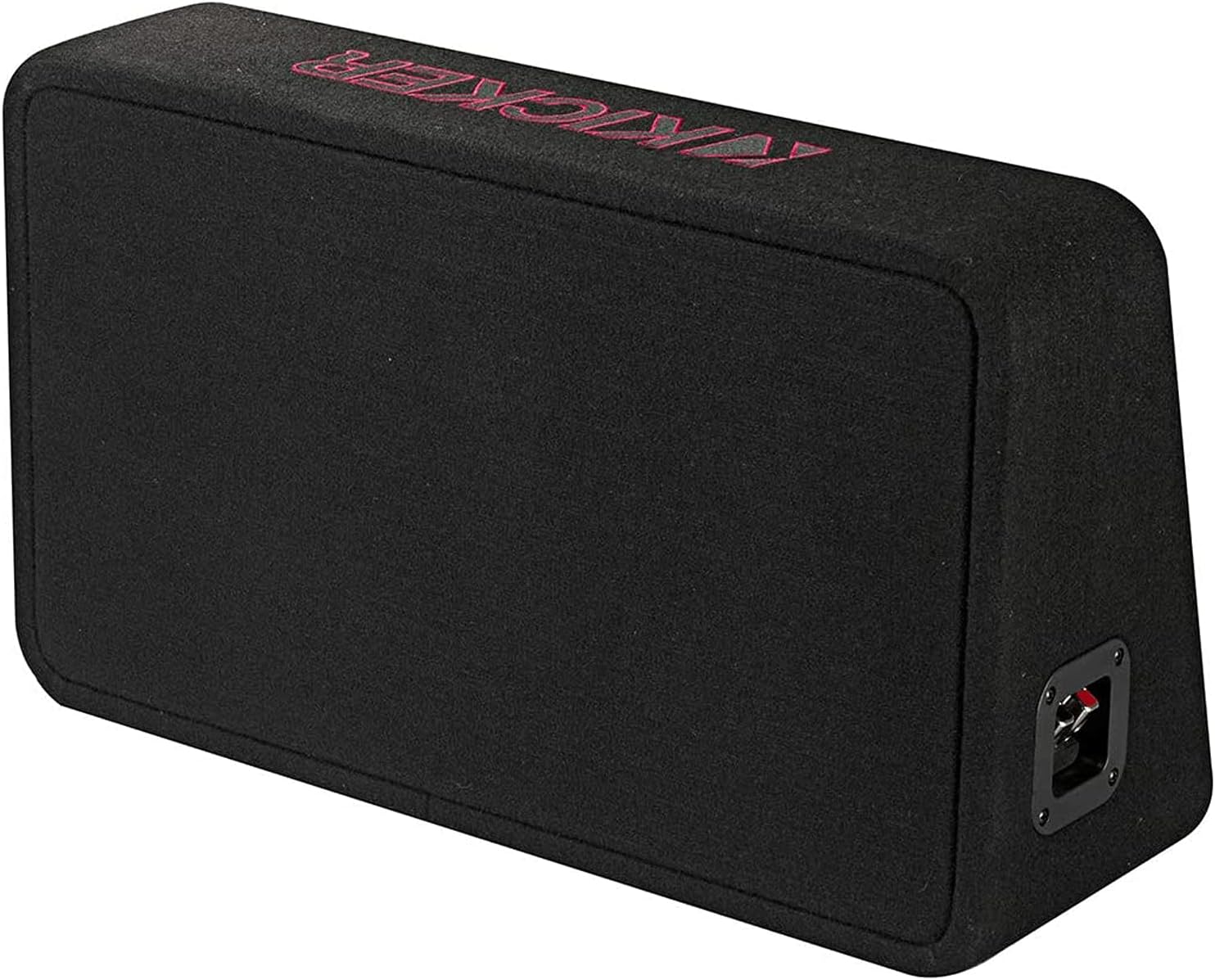 KICKER 46TL7T102 10 Inch 2 Ohm 500 Watt RMS Power and 1000 Watts Peak Power Single Car Audio Thin Profile Subwoofer Enclosure, Black