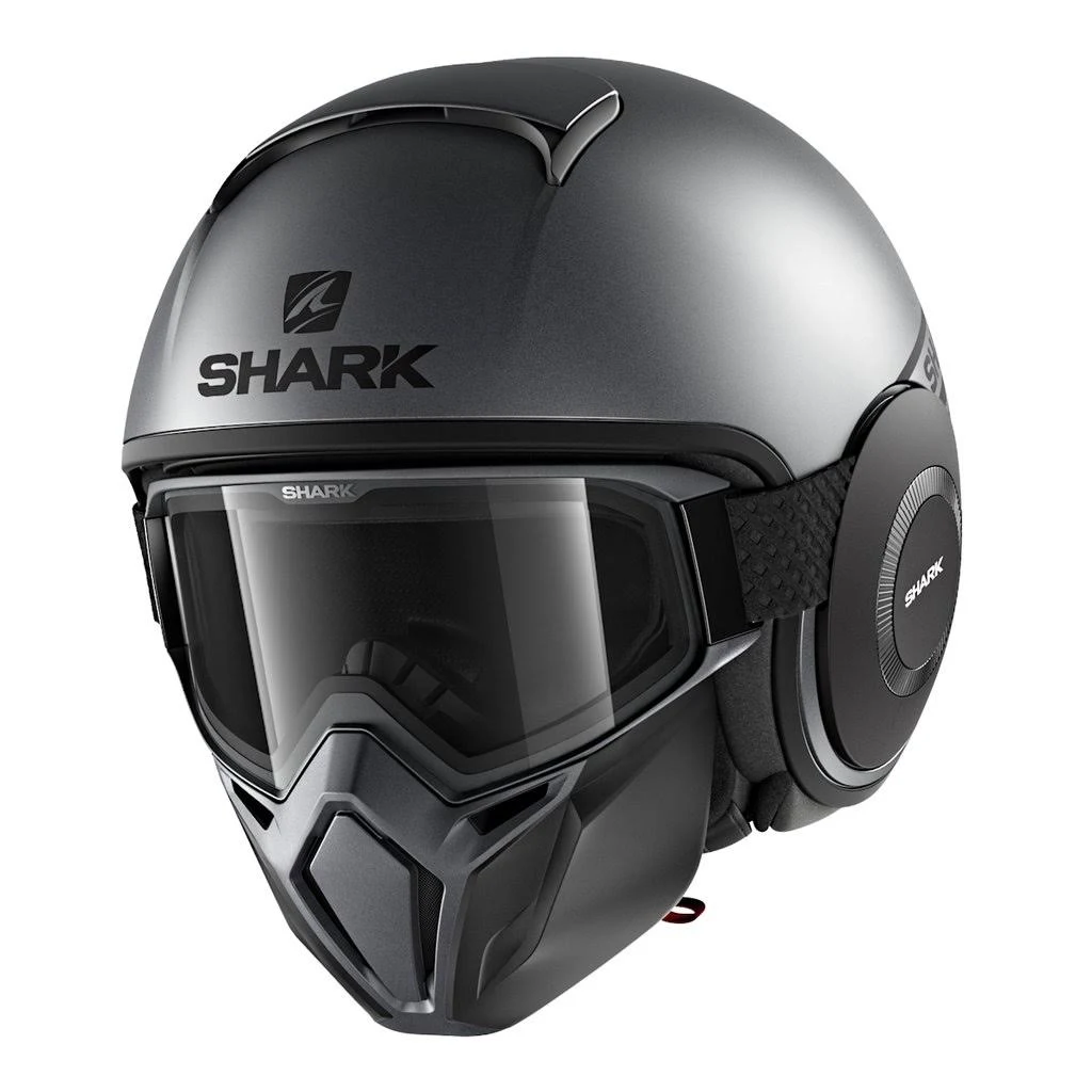 Shark Drak Helmet - Matte Neon (Size: MD) - Dark Grey