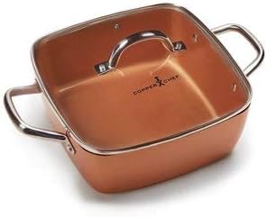 Copper Chef Non-Stick Cookware Set, Caseserole Pots, Pans, and Accessories - 12-Piece Set
