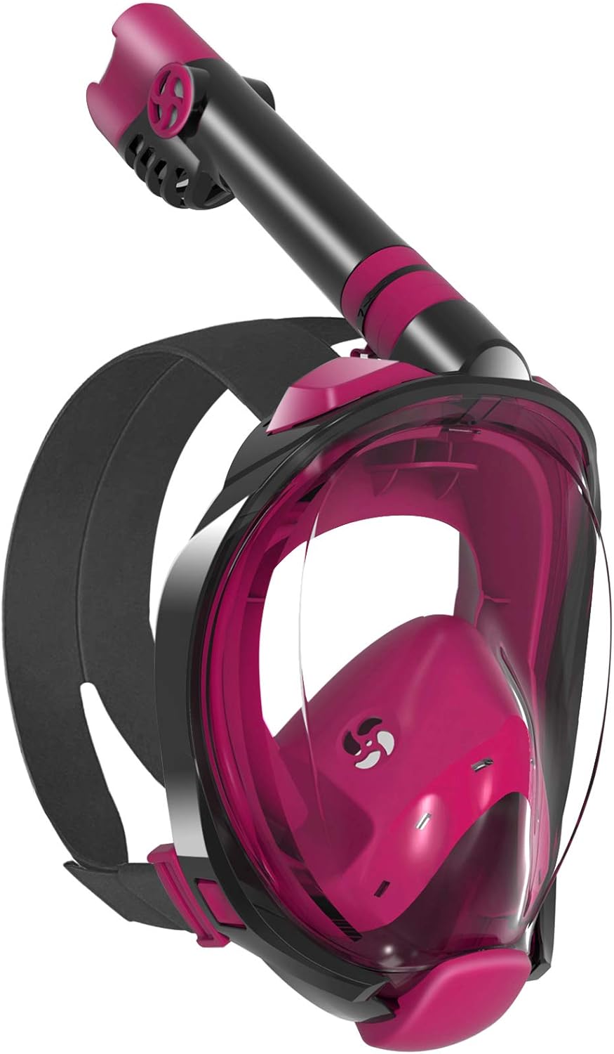 W WSTOO Snorkel Mask with Latest Dry Top Breathing System,Fold 180 Degree Panoramic View Full Face Snorkel Mask Anti-Fog Anti-Leak with Camera Mount