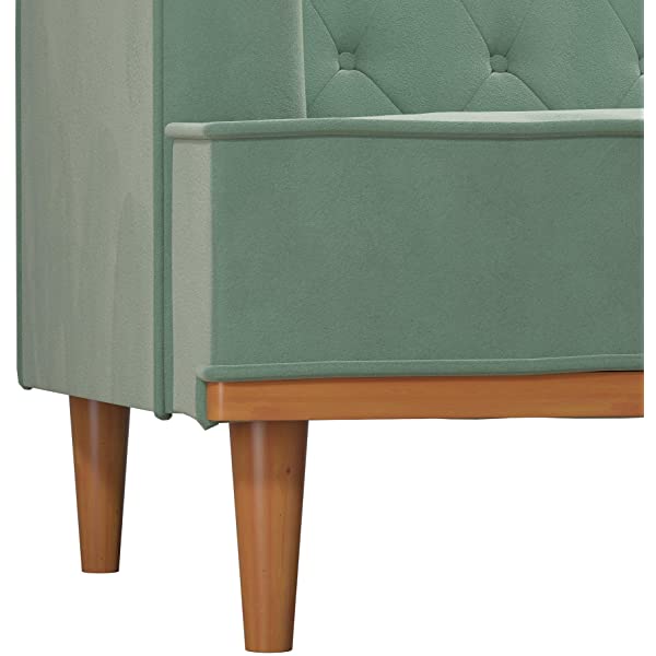 Mr. Kate Stella Vintage Convertible Sofa Bed Futon, Tan Linen