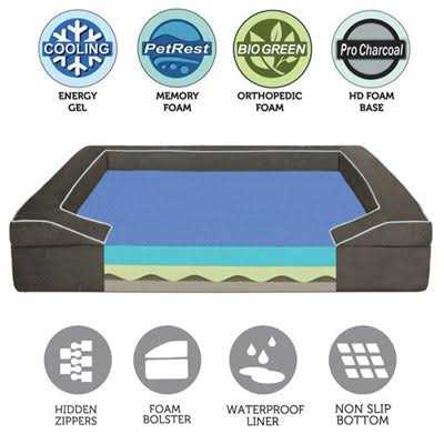 Sealy Lux Orthopedic Memory Foam Dog Bed - Pet Supplies online store