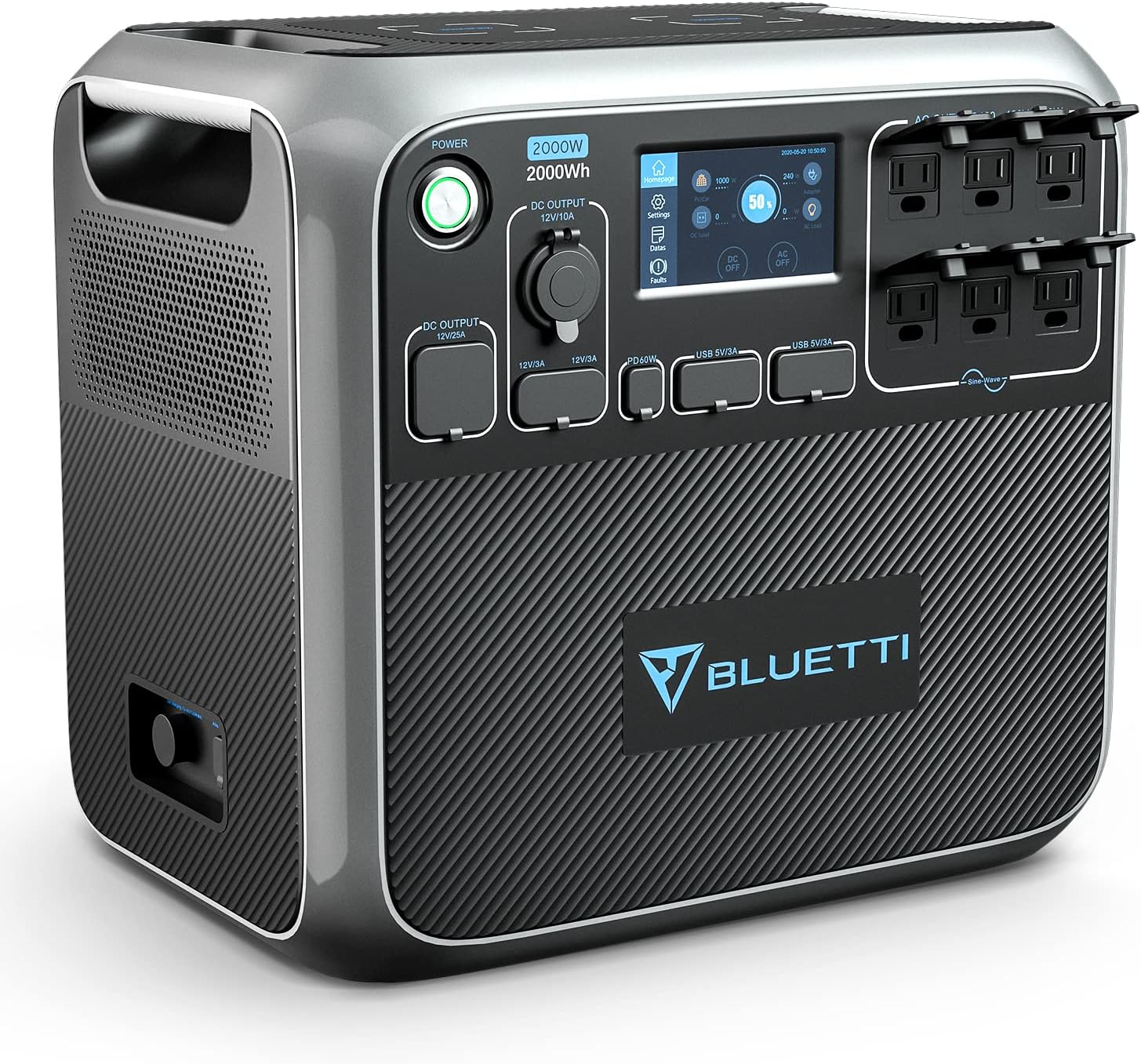 BLUETTI Portable Power Station AC200P, 2000Wh LiFePO4 Battery Backup w/ 6 2000W AC Outlets (4800W Peak), Solar Generator for Outdoor Camping