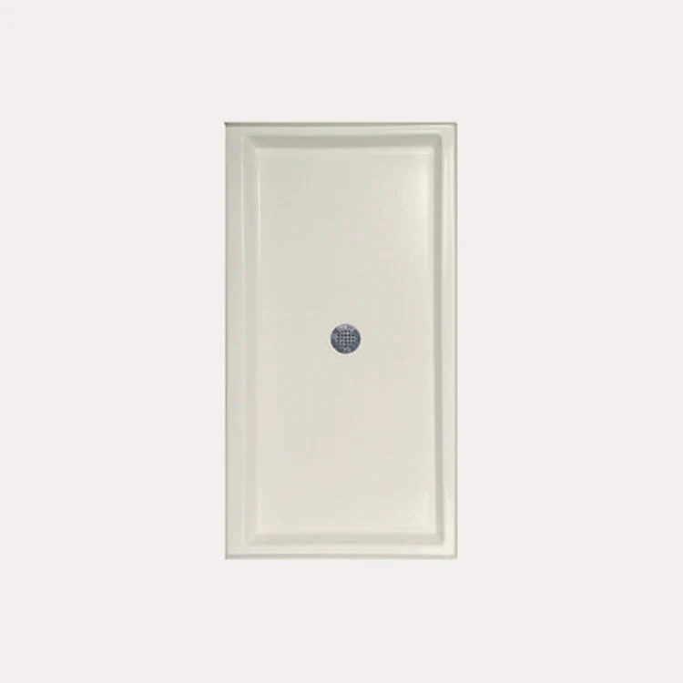 Shower Base Rectangular Bone 36 x 42 Inch Acrylic Standard Polished Chrome Drain Included