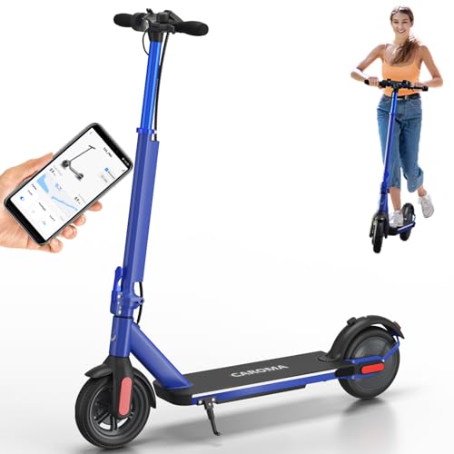 Caroma Electric Scooter, 350W/500W/750W Powerful Motor, 20/25/30 Miles Long Range, 20/25 Mph Top Speed, 9" Solid Tires