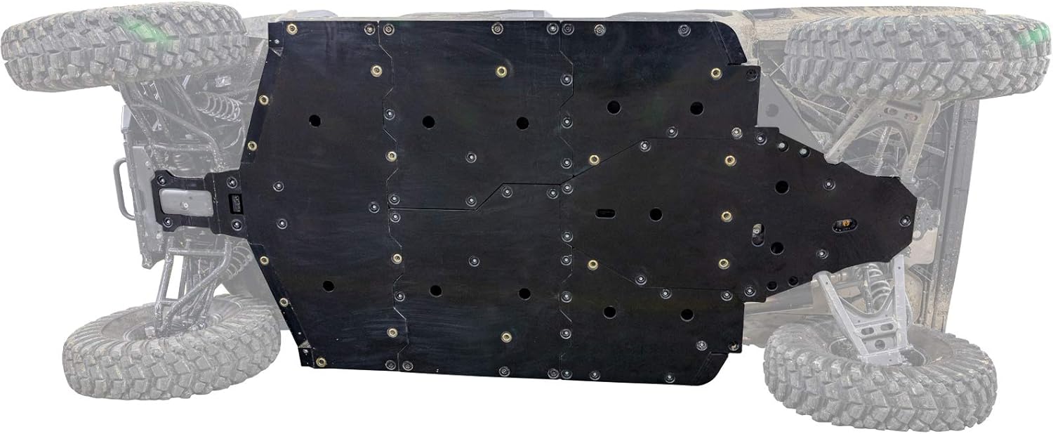 SuperATV 1/2 Thick UHMW Skid Plate for 2019-2020 Polaris Ranger XP 1000 Crew / 2019-2020 XP 1000 NorthStar Crew | Fully protect your machine's