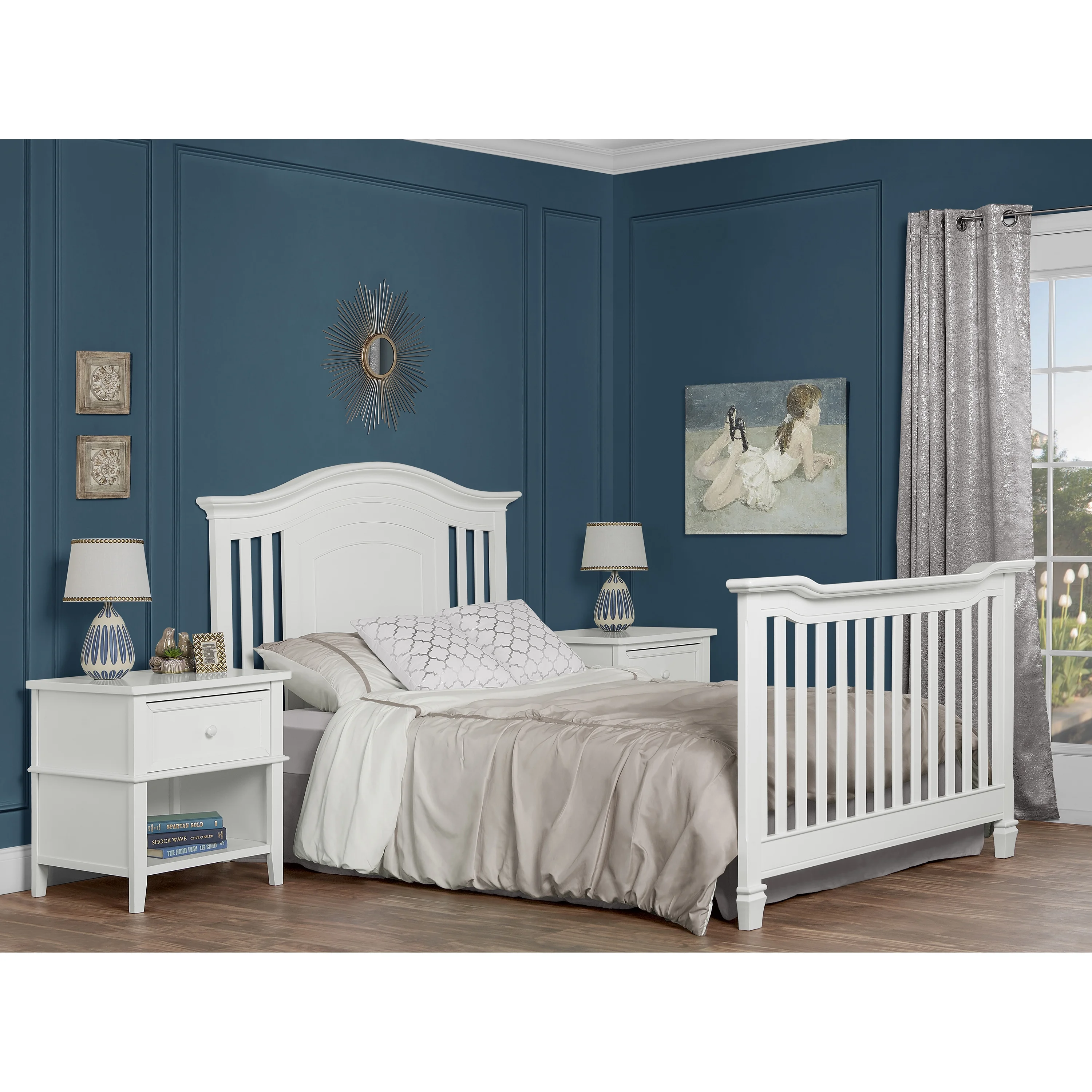 Evolur Fairbanks 5-in-1 Convertible Crib White - Radiant Selections