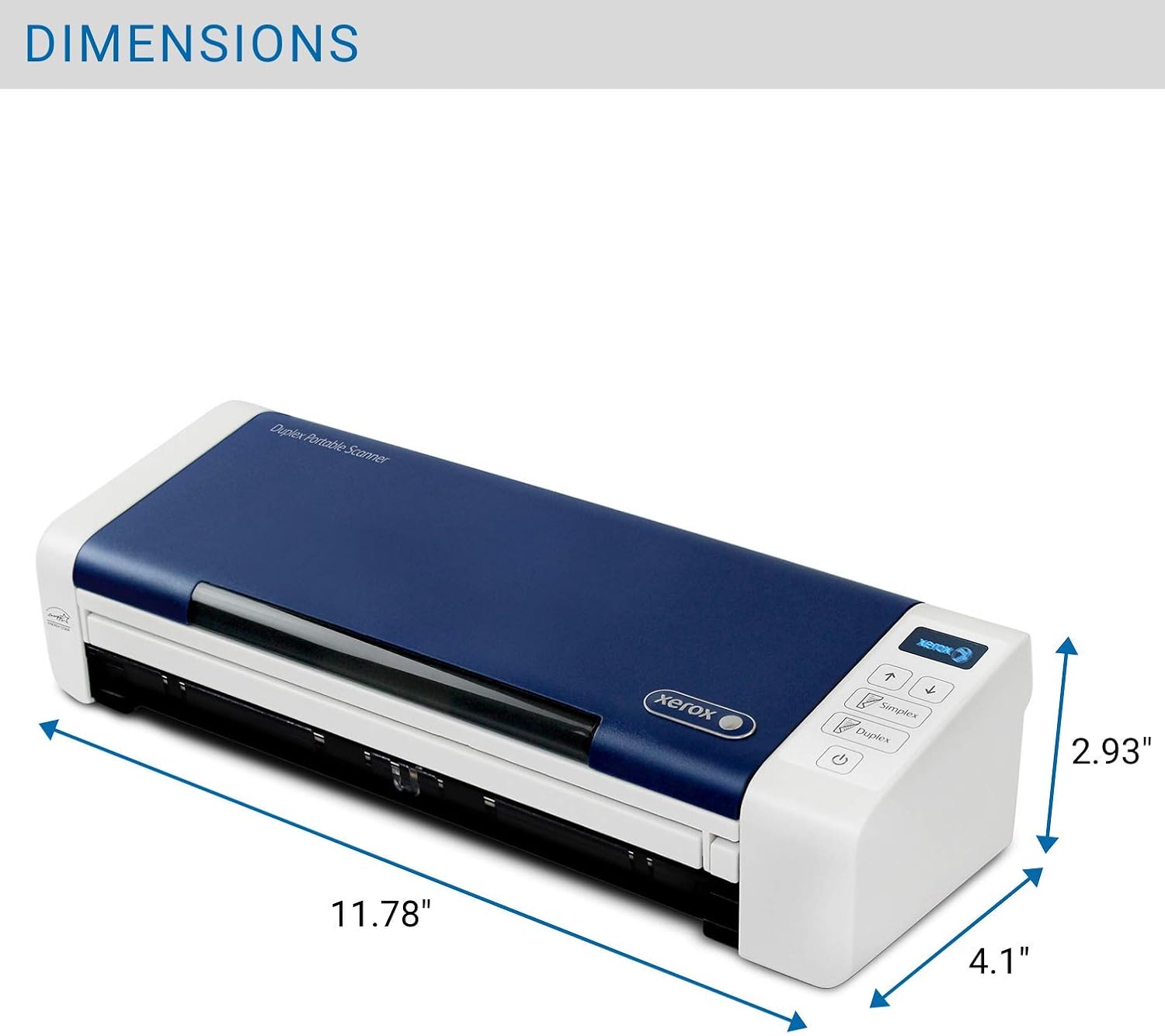 Xerox Duplex Portable Document Scanner, Xerox Duplex Portable Scanner, Blue & White