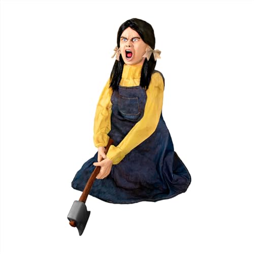 Haunted Hill Farm 5.9 ft. Animatronic Lurching Woman by Tekky, Halloween Animatronic, Scary Indoor House Prop & Decoration
