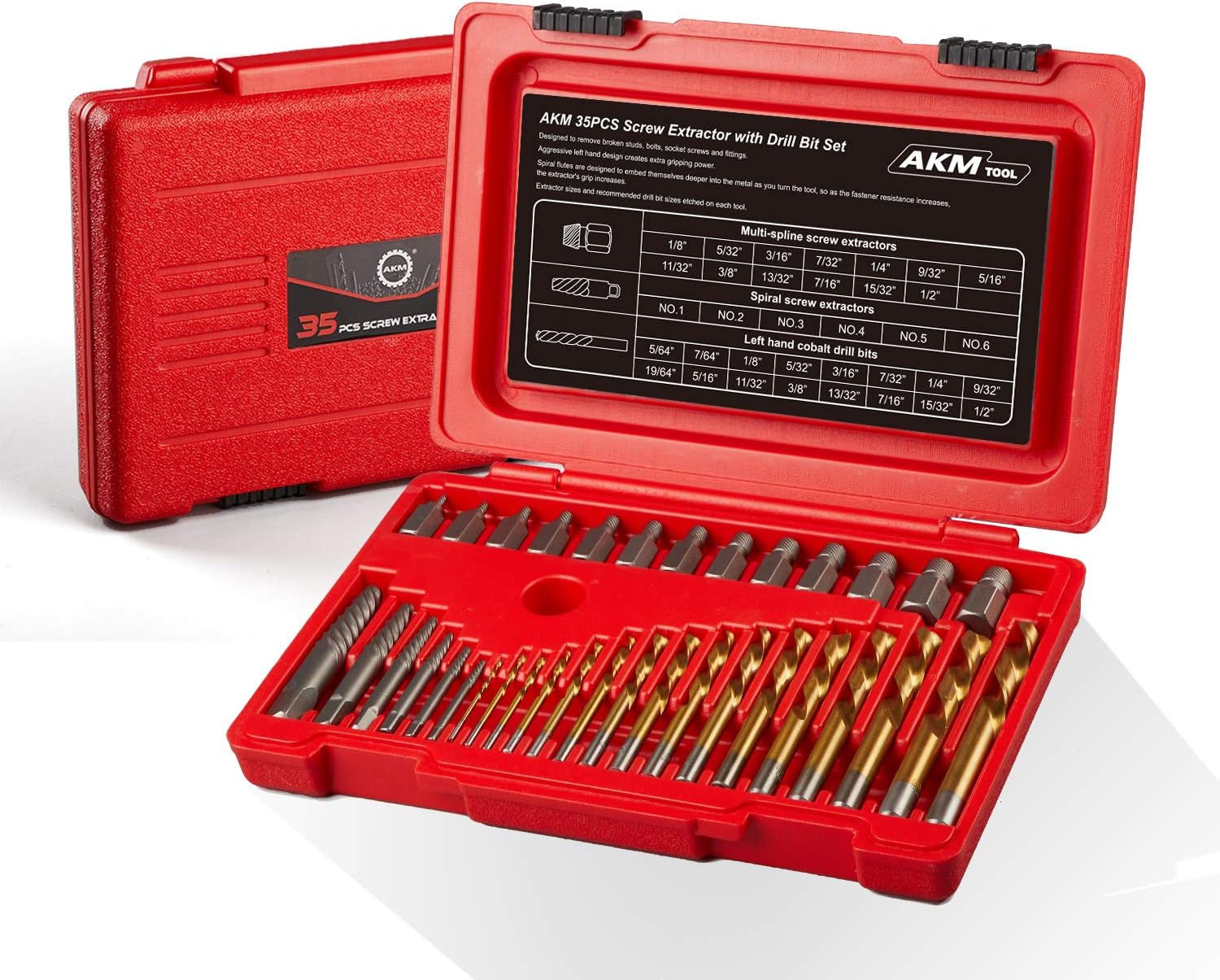 AKM 49-Piece Bolt Extractor Screw Extractor Set