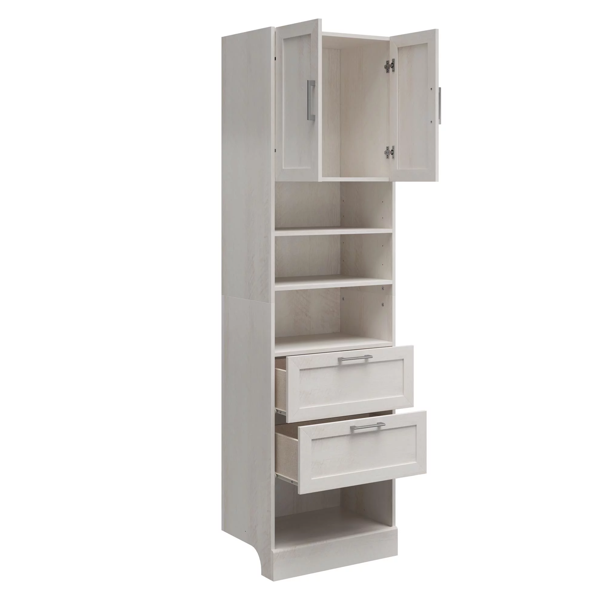 Systembuild Evolution Elba 2 Door 2 Drawer Modular Closet Unit, Ivory Oak