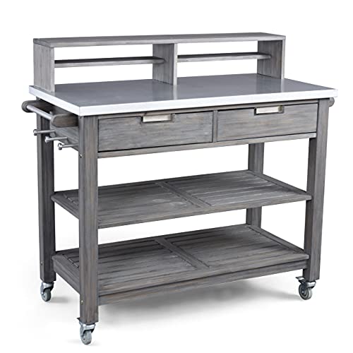 Homestyles Maho Golden Teak Potting Bench