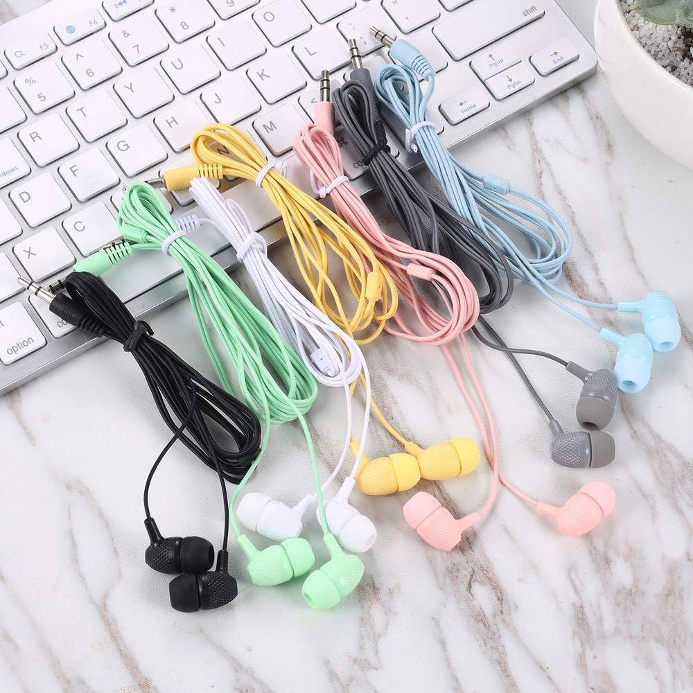 Kids Earbuds Bulk 100 Pack Macaron Colors Mixed