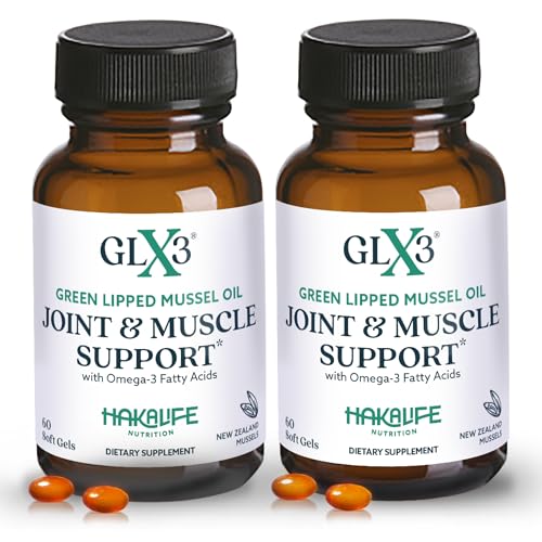 GLX3 Extra Strength Green Lipped Mussel Oil Capsules - Long-Lasting Joint Comfort Supplement - Support for Aches, Soreness