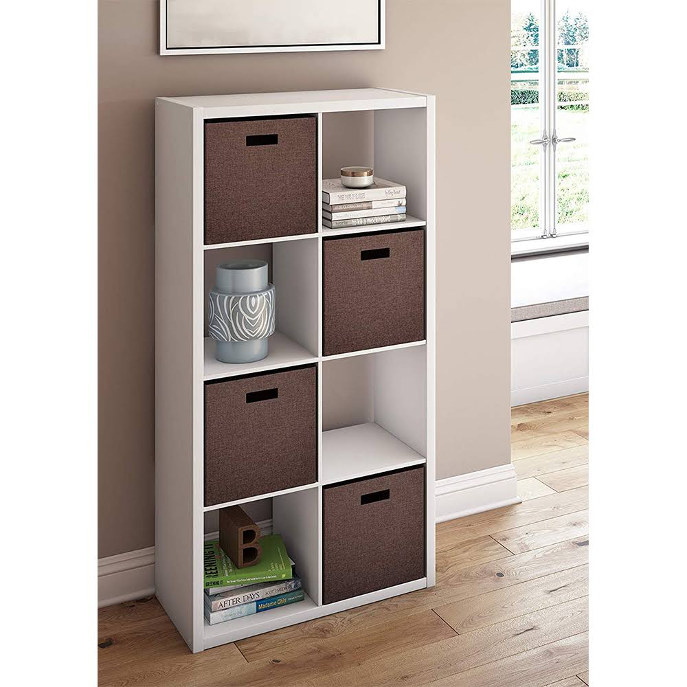 Closetmaid 4583 Bookcase Open Back 8-Cube Storage Organizer, White (2 Pack)