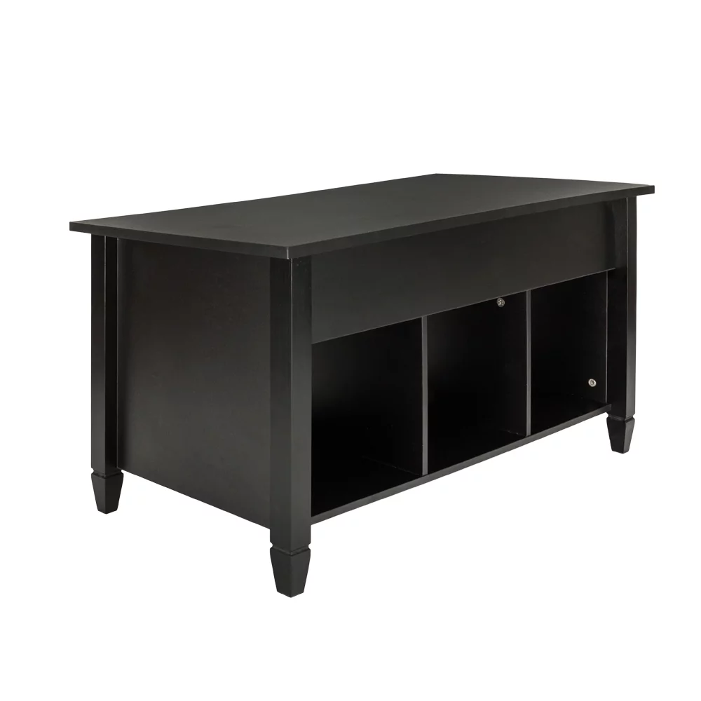 Veryke Lift Top Coffee Table, Coffee Table with Hidden Storage Compartment & Shelf, Solid Wood Storage Coffee Table for Living Room, Dining Room