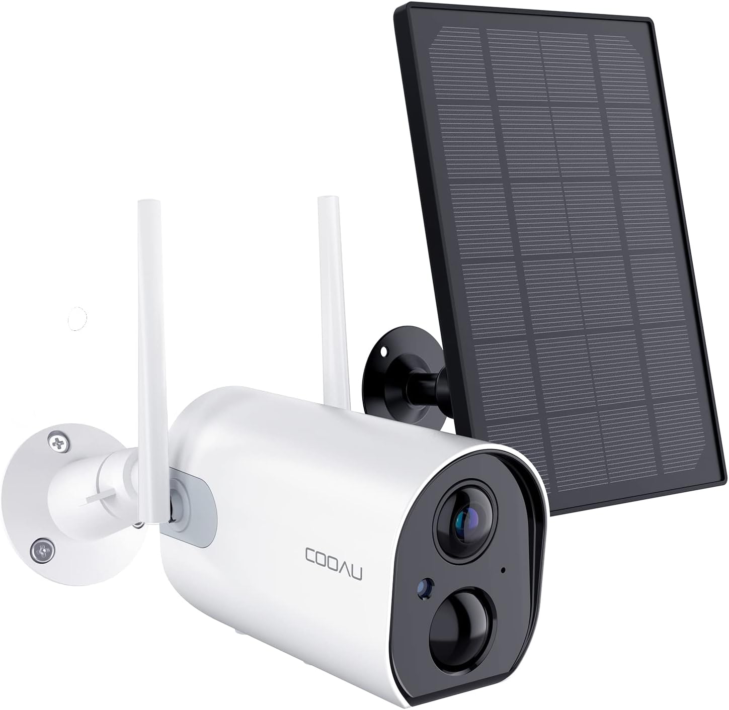 Security Camera Outdoor, COOAU 1080P Wireless Solar Powered Camera with Rechargeable Battery, WiFi Home Surveillance Camera for Multi-User Use