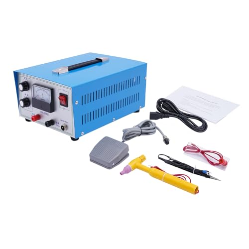 Jewelry Spot Welder, DC 50A 500W Adjustable Jewelry Welder w/ Foot Pedal, 0.02-0.05in Welding Dia. Soldering Machine
