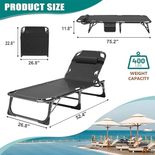 DoCred Folding Camping Cot with Mattress, 2 Pack Heavy Duty Folding Cot for Adults, Portable Sleeping Cot Bed Adults Outdoor Bed with Carry Bag