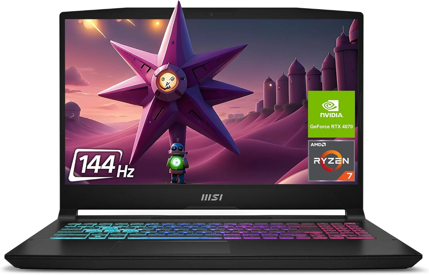 MSI Katana A15 AI Gaming Laptop, AMD Ryzen 7 8845HS, 16GB DDR5 Ram, 1 TB PCle SSD, 15.6" FHD (1920x1080), Nvidia Geforce RTX 4070, Windows 11 Home