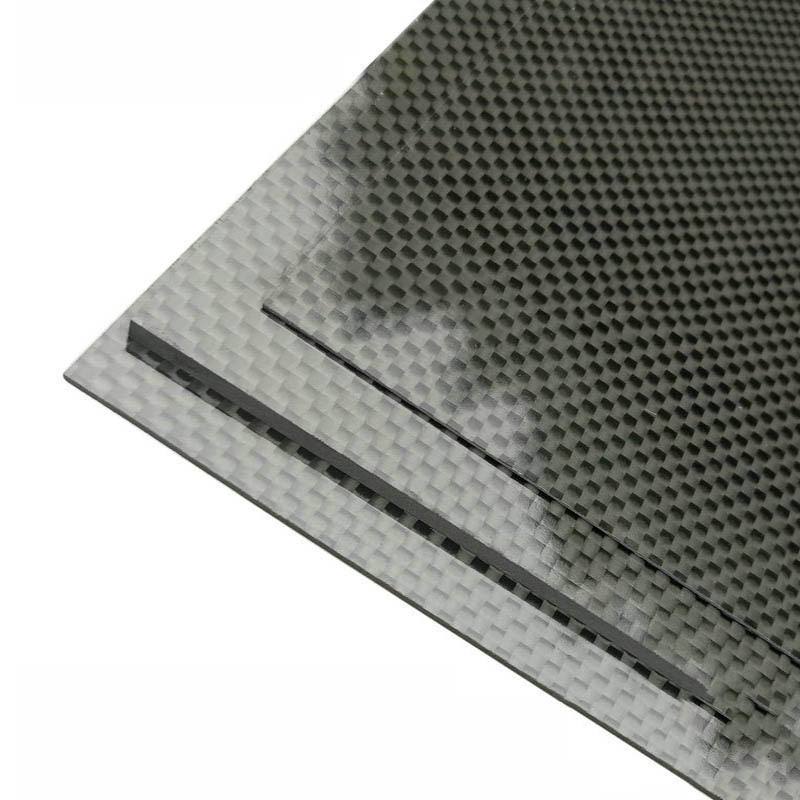 Banggood 300x500x(0.5-5)mm 3K Black Plain Weave Carbon Fiber Plate Sheet Glossy Carbon Fiber Board Panel High Composite RC Mater