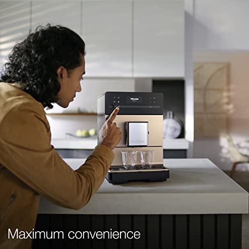 Miele CM5 Silence Automatic Coffee Maker & Espresso Machine Combo with Grinder, Milk Frother