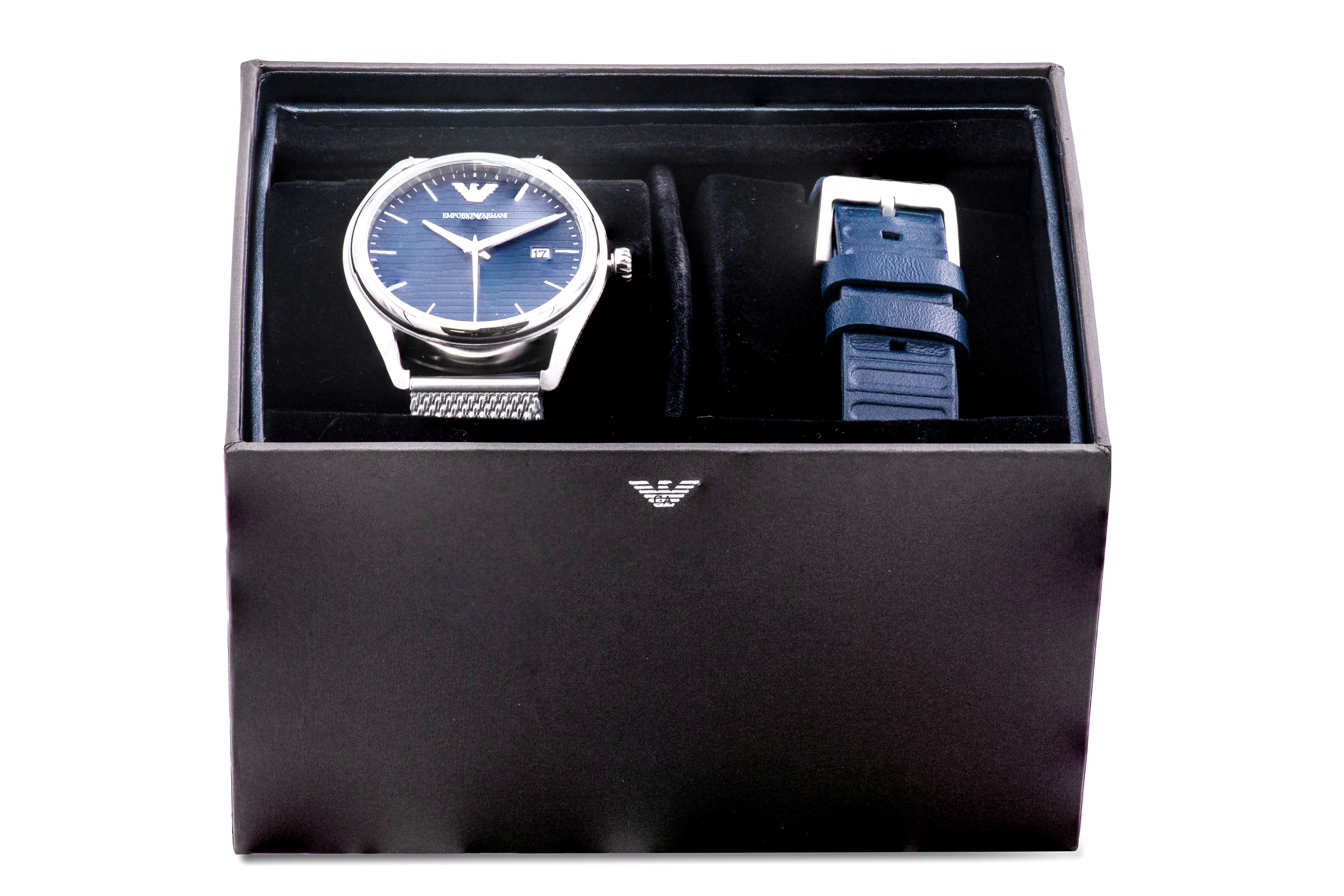 Emporio Armani Stainless Steel Mesh Mens Watch and Interchangeable Strap AR80054