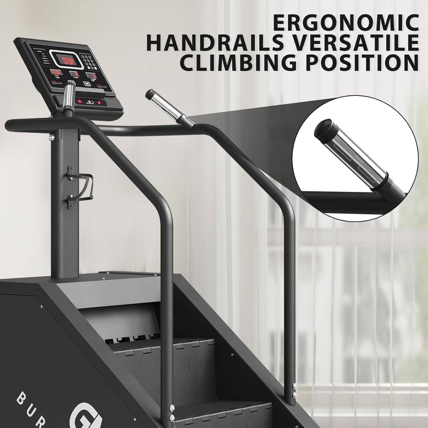 Stepper Machine, GMWD Stair Stepper with LED Screen, Commercial Grade Stair Climber Exercise Machine with 15 Resistance Levels, 441LBS