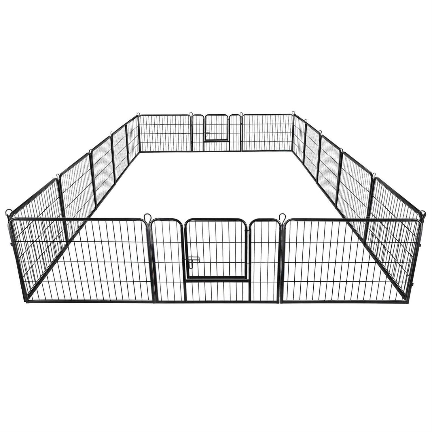 Zenstyle Foldable Detachable Multiple Shape Pet Playpen 16 Panel Dog Kennel Exercise - Pet Supplies online store