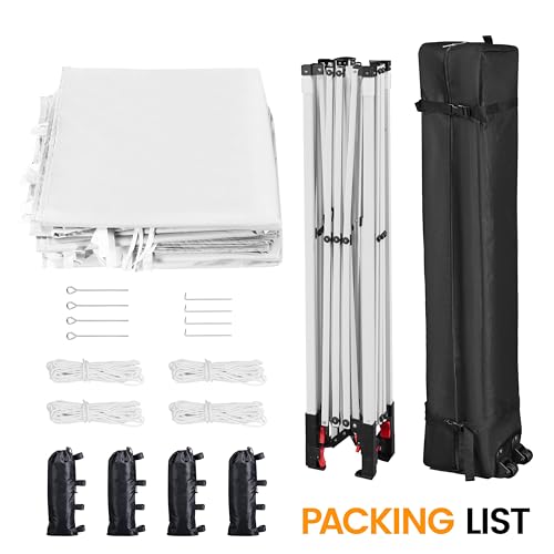 Yaheetech 10x10 Pop Up Canopy with 4 Removable Sidewalls, Portable Enclosed Instant Tent, Waterproof Outdoor Tent, Beach Sun Shelter with 4 Sandbags