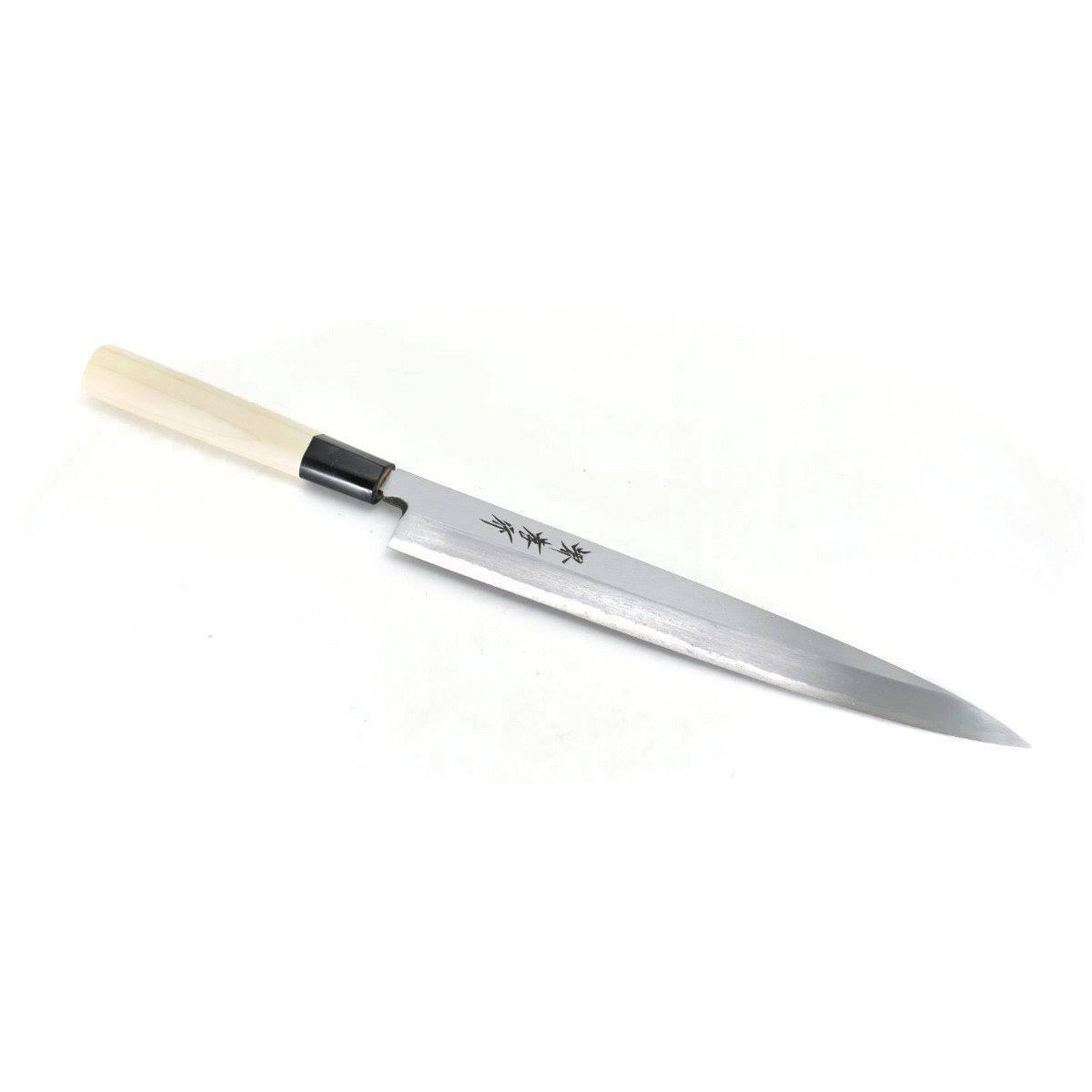 Sakai Takayuki Kasumitogi White Steel Yanagiba Japanese Knife Magnolia Handle