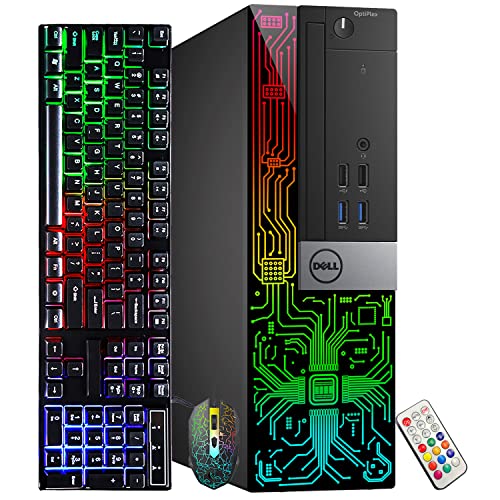 Dell OptiPlex 5050 Desktop Computers with 24 inch Monitor PC Bundle, 16GB DDR4 Ram 512GB M.2 NVMe SSD, WiFi, Bluetooth, i5-6500 3.2GHz, HDMI