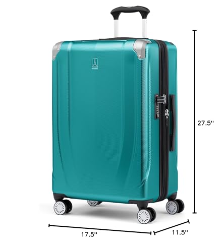 Travelpro Pathways 3 Hardside Expandable Luggage, 8 Spinner Wheels, Lightweight Hard Shell Suitcase, Carry On 21 Inch, Black Knight