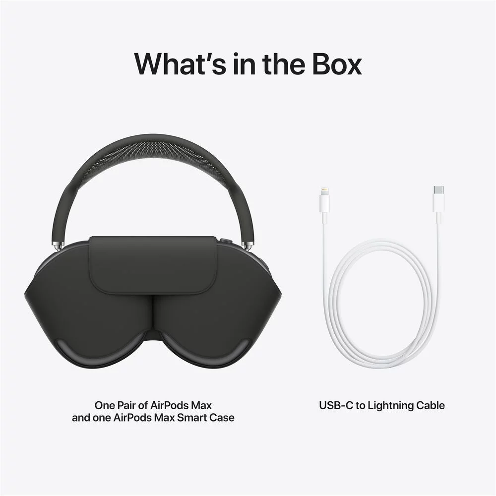 Apple AirPods Max (Space Gray) (MGYH3AM/A) - Max Bundle (New-Open Box) - Curated Treasures Market
