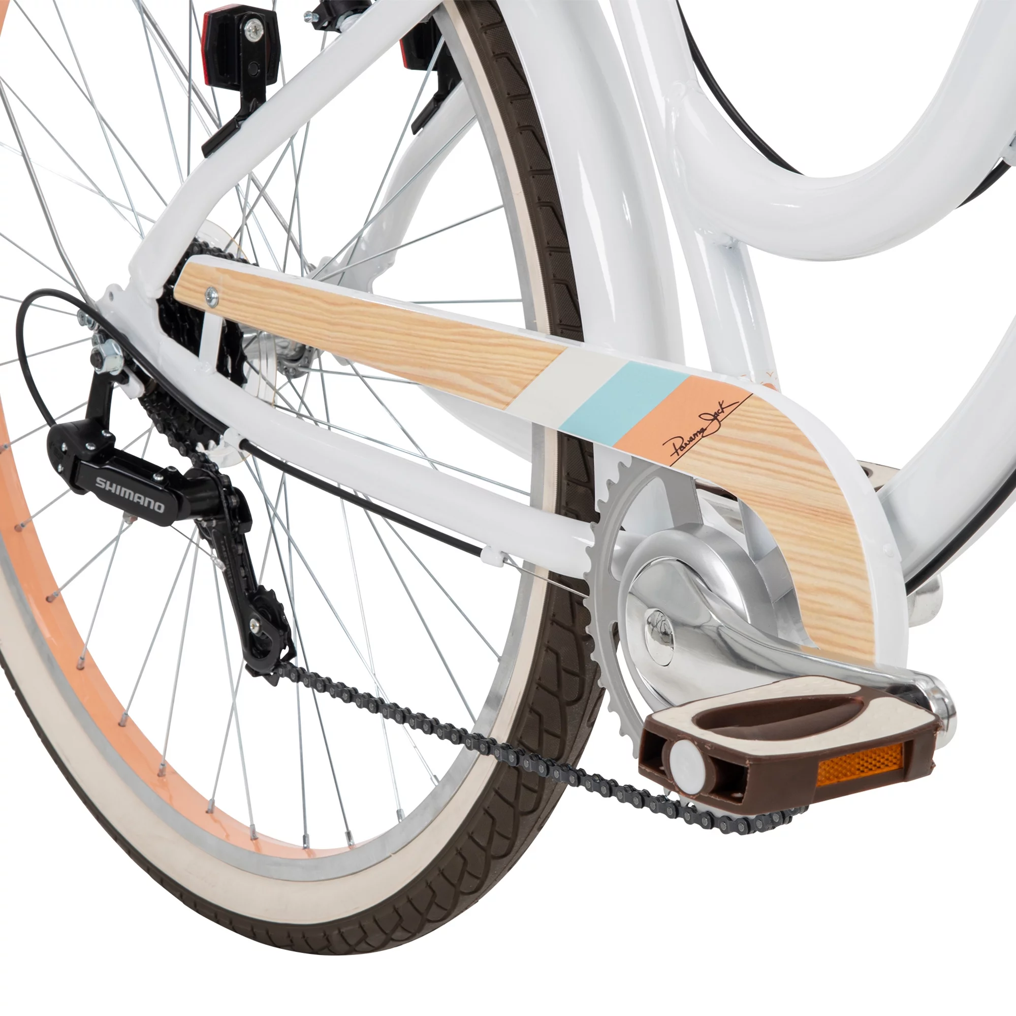 Panama Jack Parkside 27.5-In. 7-Speed Cruiser Bicycle for Women, White by Huffy