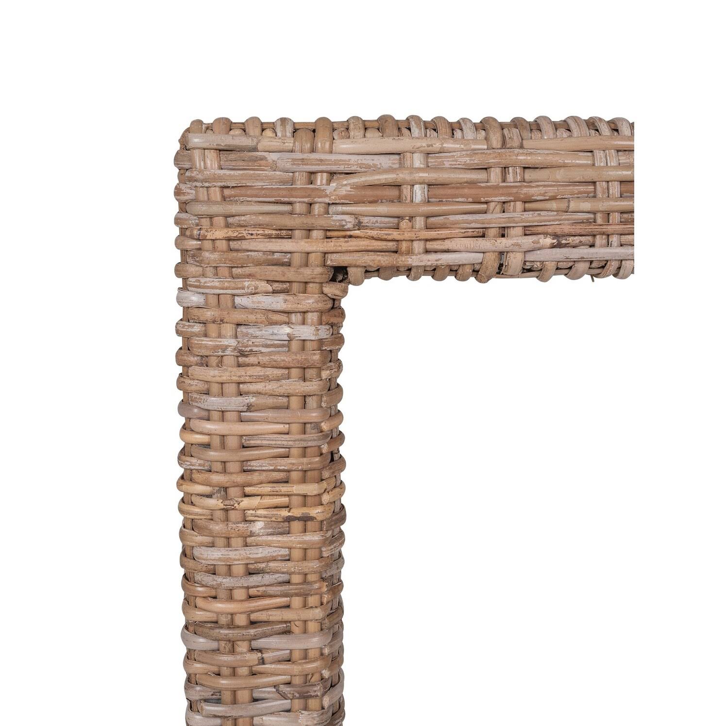 East at Main Caspian Rattan Console Table - Natural - Wicker