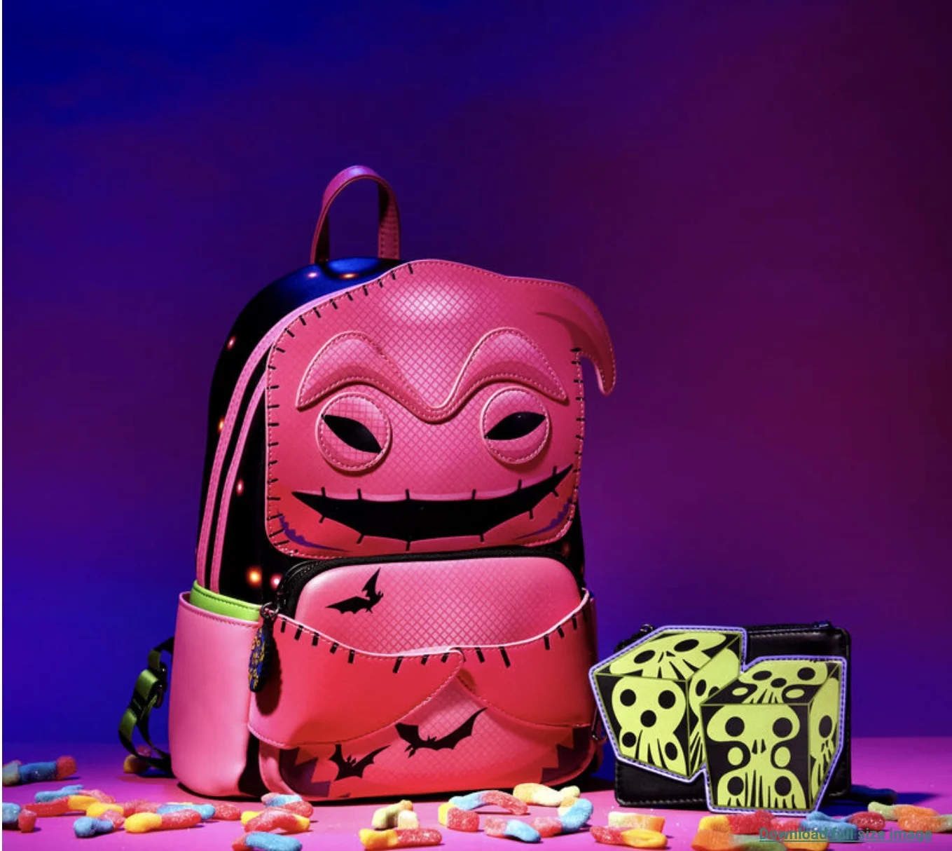 NYCC Limited Edition Funko Pop! By Loungefly Neon Oogie Boogie Cosplay Mini Backpack with Dice Coin Bag - Radiant Selections