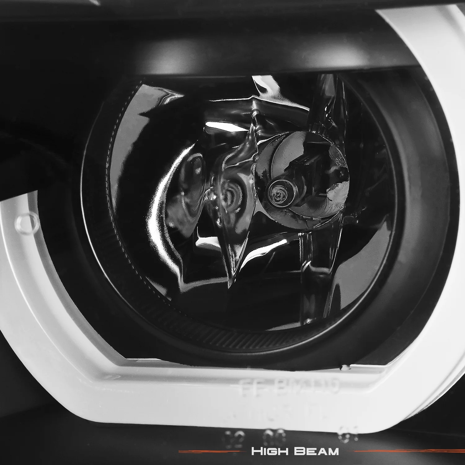 AKKON - Headlights For BMW E90 Sedan & Wagon [Halogen Style] LED U-Halo Black Housing Projector Headlights Headlamps
