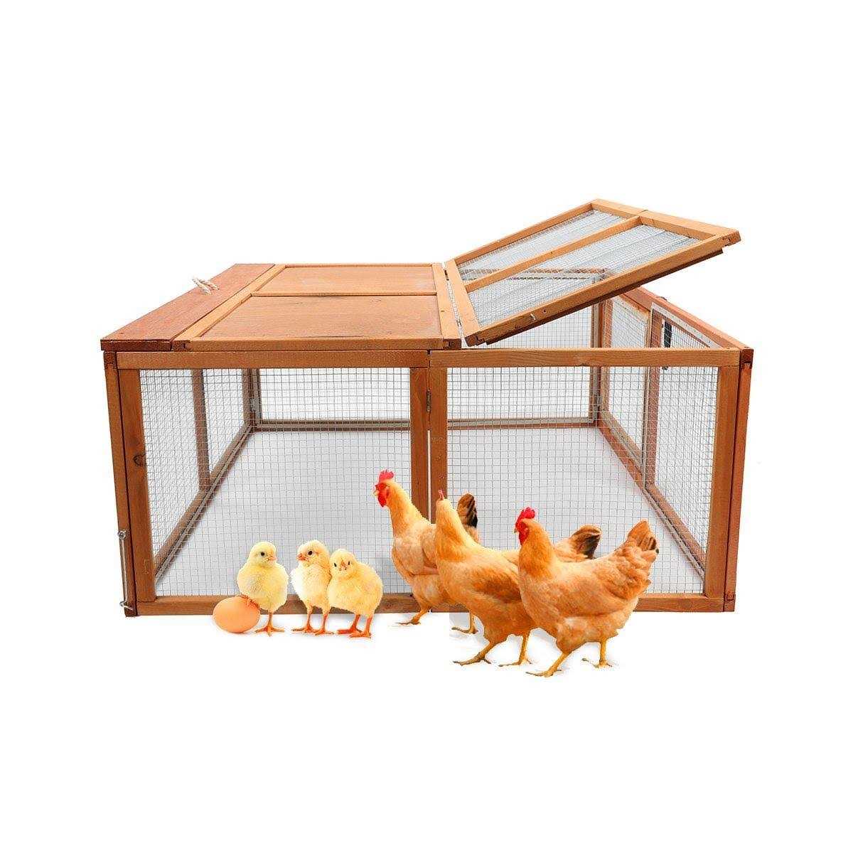 Magshion Wooden Chicken Coop Rabbit Hutch Pet cage Wood Small Animal Poultry cage Run - Pet Supplies online store