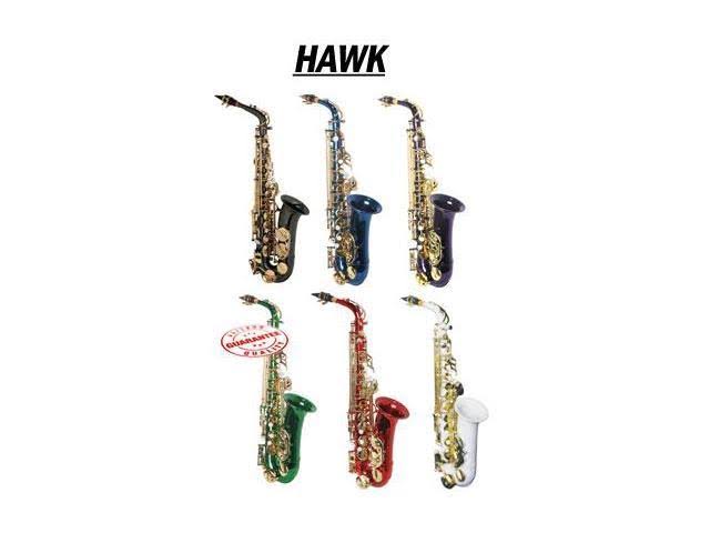 Hawk Colored Student Red Alto Saxophone with Case, Mouthpiece and Reed