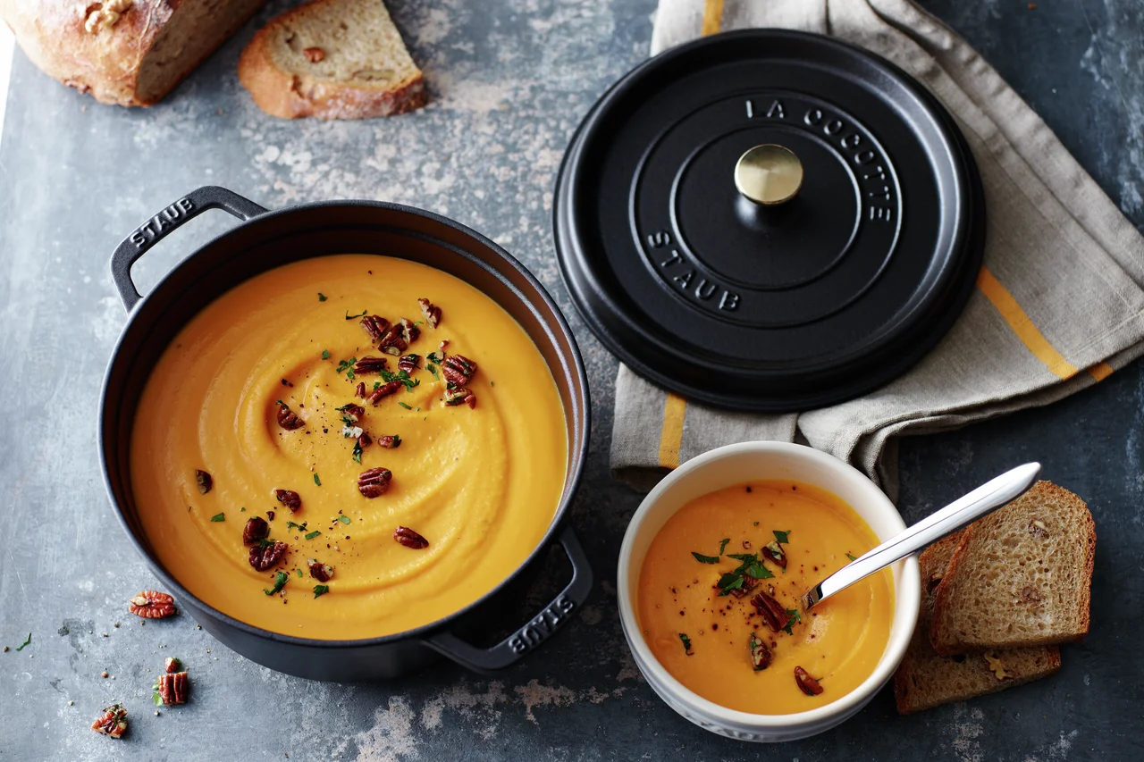 Staub Cast Iron 4-Qt Round Cocotte - Matte Black
