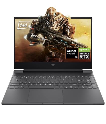 HP Victus Gaming Laptop, 15.6 inches 144Hz FHD(1920 x 1080) Anti-Glare Display, AMD Ryzen 5-8645HS, 16GB RAM, 1TB SSD, NVIDIA GeForce RTX 4050