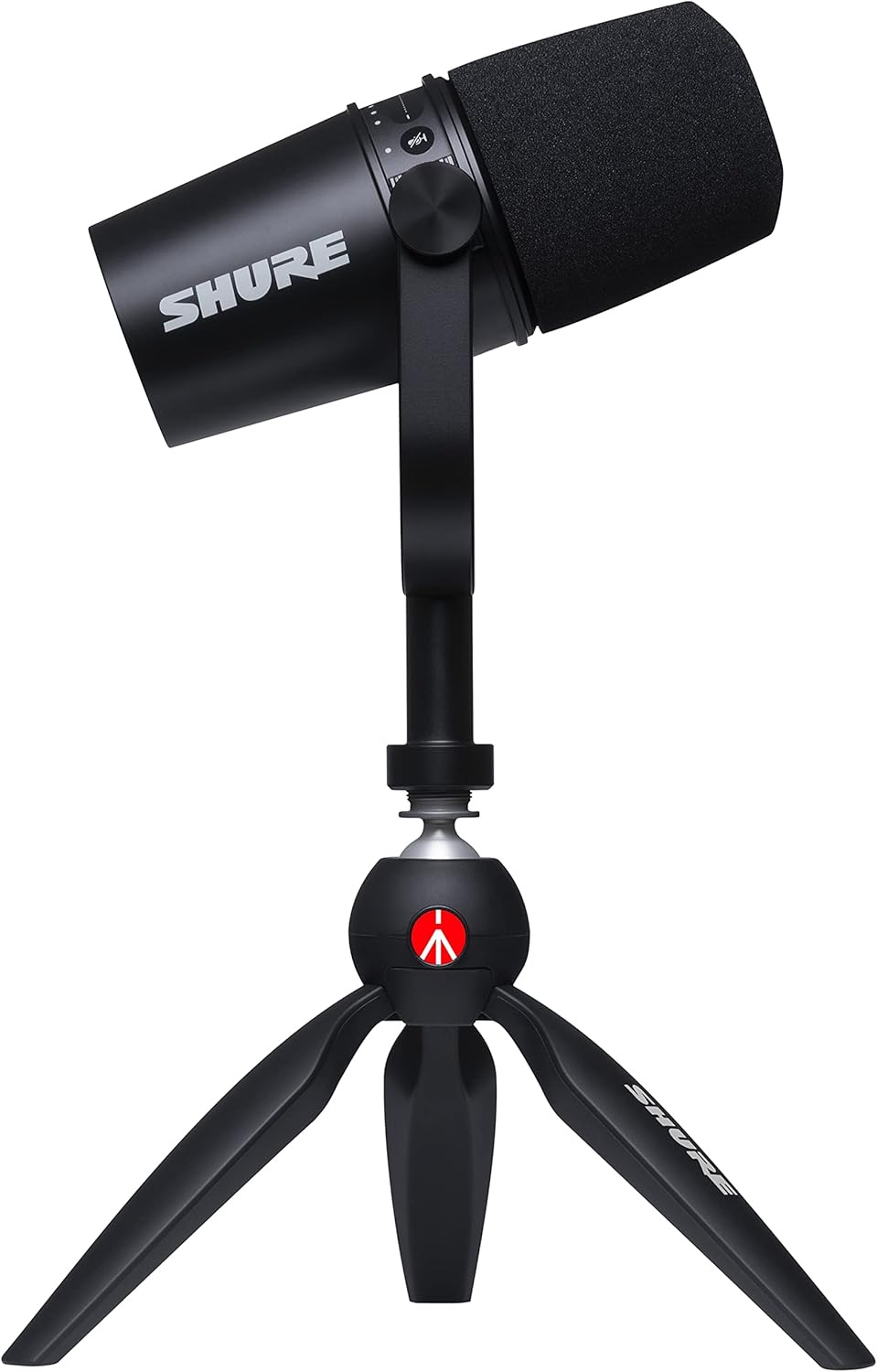 Shure MV7 USB Microphone with Tripod, for Podcasting, Recording, Streaming & Gaming, Built-In Headphone Output, All Metal USB/XLR Dynamic Mic