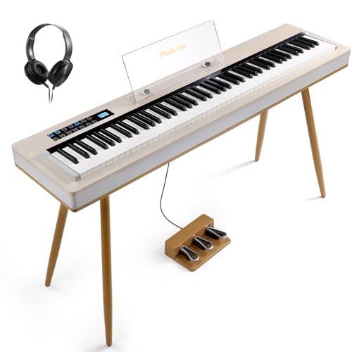LIV-K01 Piano Keyboard Real Sampling, 88 Key Fully Weighted Keyboard Electric Piano, Grade Hammer Action, LCD Display, Touch Sensitive