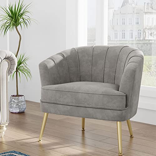 Andeworld Velvet Accent Chair, Upholstered Modern Single Sofa Side Chair