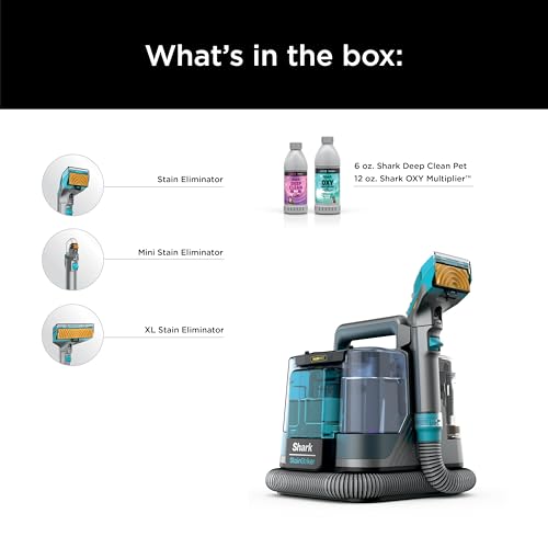 Shark StainStriker Portable Carpet Upholstery & Area Rug Cleaner, Bonus XL Tool & Full-Size Cleaning Solution, Stain & Odor Remover