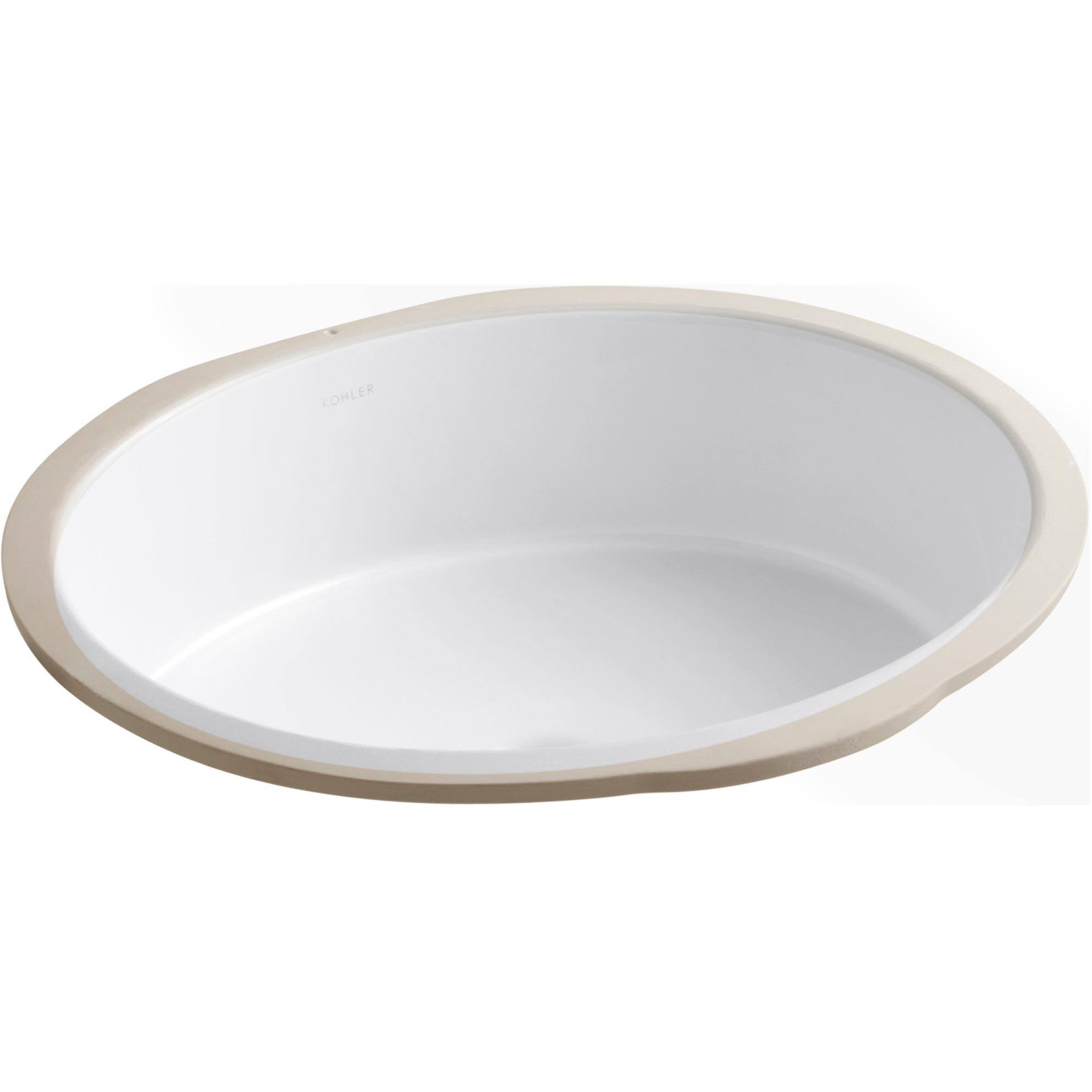 Kohler 2881-0 Verticyl Oval Undermount Bathroom Sink - White